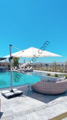 CLK Mykonos 3x3 Metre Krem Yandan Kollu Bahçe Şemsiyesi