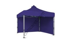 CLK 3x3 Katlanabilir Tente Gazebo Portatif Çadır 30 mm 2 Yan Kapalı Lacivert