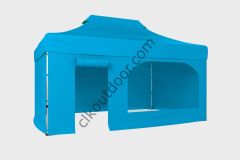 CLK 4x6 40 mm Katlanabilir Tente Gazebo Çadır Gazebo Çadır 3 Yan Kapalı 1 Yan Kapı ve Pencereli