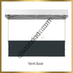 CLK 4x8 40 mm Katlanabilir Tente Gazebo Çadır Gazebo Çadır 1 Tam Duvar 3 Yarım Duvar