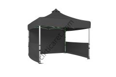 CLK 3x3 Katlanabilir Tente Gazebo Portatif Çadır 1 Tam Duvar 2 Yarım Duvar Gri
