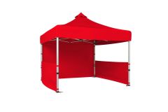 CLK 3x3 Katlanabilir Tente Gazebo Portatif Çadır 1 Tam Duvar 2 Yarım Duvar Açık Mavi (Turkuaz)