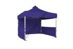 CLK 3x3 Katlanabilir Tente Gazebo Portatif Çadır 1 Tam Duvar 2 Yarım Duvar Lacivert
