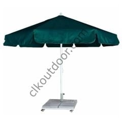 CLK 4 Metre Yuvarlak Mega Q60 Şemsiye Bahçe Cafe Havuz Otel Restorant Şemsiyeleri Açık Mavi (Turkuaz) - İstemiyorum