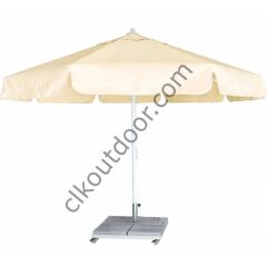 CLK 4 Metre Yuvarlak Mega Q60 Şemsiye Bahçe Cafe Havuz Otel Restorant Şemsiyeleri Siyah - İstemiyorum