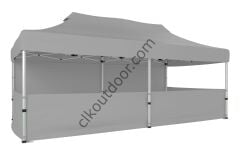 CLK 2x4 40mm Alüminyum Katlanabilir Tente Gazebo Çadır 1 Tam Duvar 3 Yarım Duvar