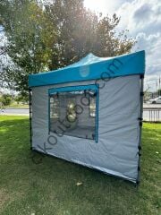 CLK 3x3 mt Kısa Bagaj Boy 115 cm Gazebo Portatif Kamp Çadırı Açık Gri