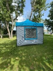 CLK 3x3 mt Kısa Bagaj Boy 115 cm Gazebo Portatif Kamp Çadırı Açık Gri