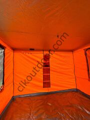 CLK 3x3 40mm Katlanır Gazebo Portatif Kamp Çadır Turuncu Krem