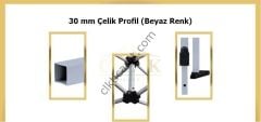 CLK 3x4,5 Katlanabilir Tente Gazebo Portatif Çadır 30 mm 3 Yan Kapalı Saks Mavi