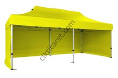 CLK 4x8 52mm Kalın Alüminyum Katlanabilir Tente Gazebo Çadır 3 Kenar Kapalı Sarı