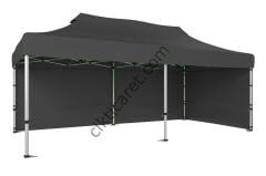 CLK 4x8 52mm Kalın Alüminyum Katlanabilir Tente Gazebo Çadır 2 Kenar Kapalı Gri