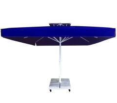 CLK 3x3 Metre Saçaklı LUX Model Krank Sistem Teleskopik Şemsiye Q90 Profil Bordo - Flanş