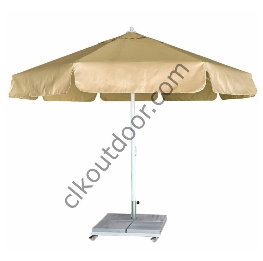 CLK 3,5 Metre Yuvarlak Mega Q60 Şemsiye Bahçe Cafe Havuz Otel Restorant Şemsiyeleri Turuncu - İstemiyorum