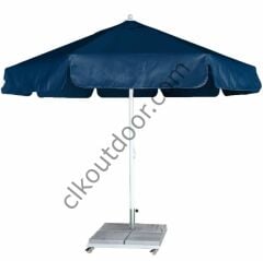 CLK 3,5 Metre Yuvarlak Mega Q60 Şemsiye Bahçe Cafe Havuz Otel Restorant Şemsiyeleri Sarı - Flanş