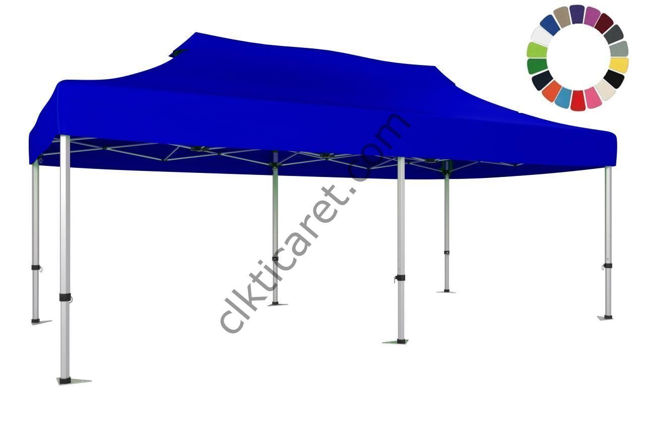 CLK 4x8 52mm Kalın Alüminyum Katlanabilir Tente Gazebo Çadır Gazebo Çadır Gri