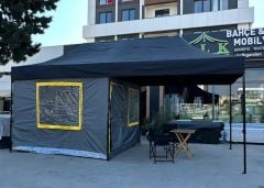 CLK 3x6 Verendalı 30 mm Profil Katlanır Portatif Gazebo Kamp Çadır Antrasit Gri