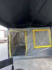 CLK 3x6 Verendalı 30 mm Profil Katlanır Portatif Gazebo Kamp Çadır Antrasit Gri