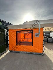CLK 3x6 Verendalı 30 mm Profil Portatif Katlanır Gazebo Kamp Çadır Turuncu