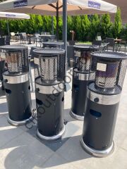 CLK Kısa Fener Soba Tüplü Ortam Dış Mekan Bahçe Isıtıcı Inox-Siyah Paslanmaz