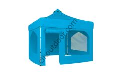 CLK 3x3 Metre Kısa Bagaj Boy 115 cm Katlanabilir Gazebo Çadır 4 Yan Kapalı 3 Pencere 1 Kapı