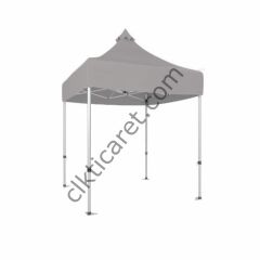 CLK 2,5x2,5 52mm Kalın Alüminyum Katlanabilir Tente Gazebo Çadır Açık Gri