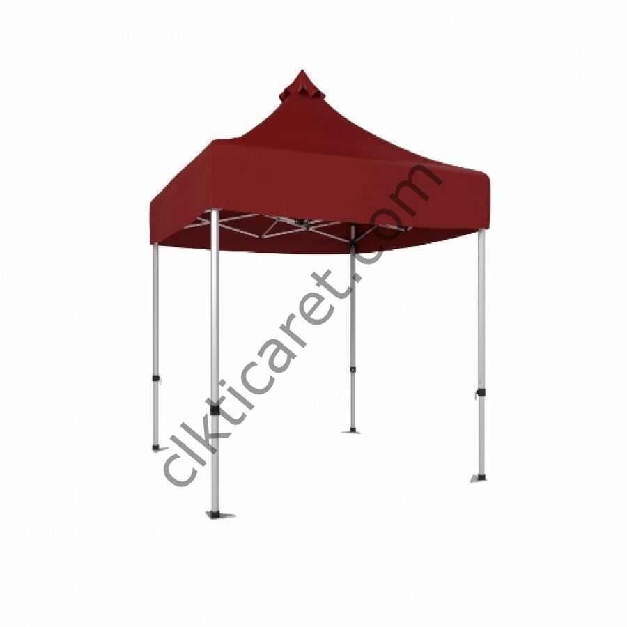 CLK 2,5x2,5 52mm Kalın Alüminyum Katlanabilir Tente Gazebo Çadır Bordo