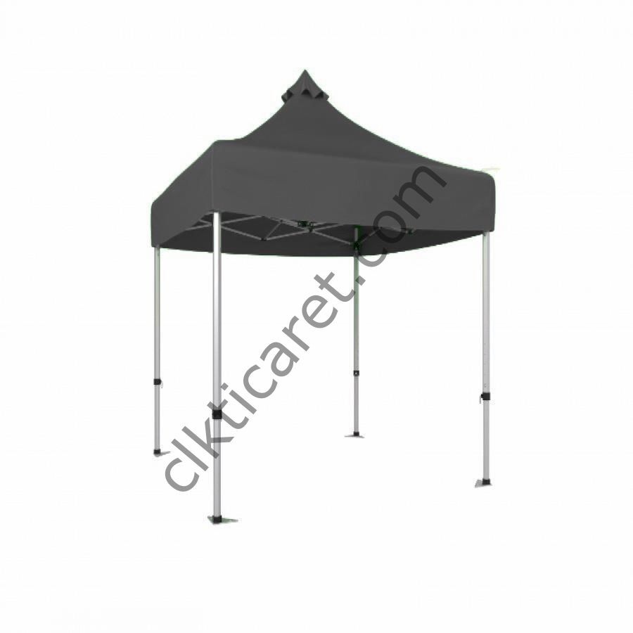 CLK 2,5x2,5 52mm Kalın Alüminyum Katlanabilir Tente Gazebo Çadır Gri