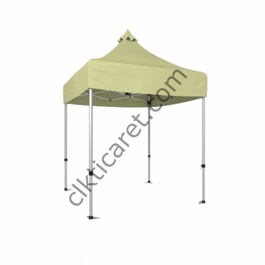 CLK 2,5x2,5 52mm Kalın Alüminyum Katlanabilir Tente Gazebo Çadır Krem