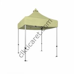 CLK 2,5x2,5 52mm Kalın Alüminyum Katlanabilir Tente Gazebo Çadır Krem