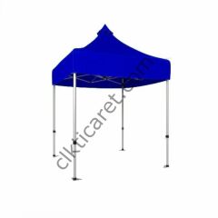 CLK 2,5x2,5 52mm Kalın Alüminyum Katlanabilir Tente Gazebo Çadır Saks Mavi