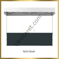 CLK 3x6 40 mm Katlanabilir Tente Gazebo Çadır Gazebo Çadır 1 Tam Duvar 3 Yarım Duvar