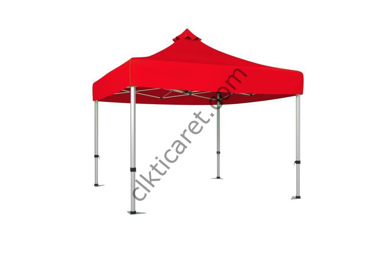 CLK 5x5 52mm Kalın Alüminyum Katlanabilir Tente Gazebo Çadır Gazebo Çadır Kırmızı