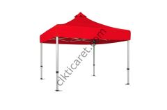 CLK 5x5 52mm Kalın Alüminyum Katlanabilir Tente Gazebo Çadır Gazebo Çadır Kırmızı