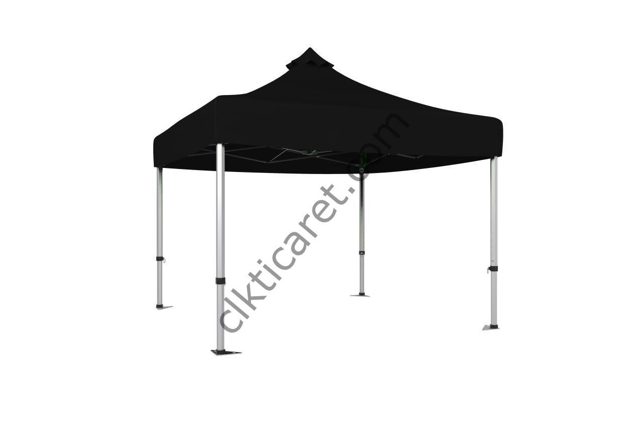 CLK 5x5 52mm Kalın Alüminyum Katlanabilir Tente Gazebo Çadır Gazebo Çadır Siyah