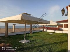 CLK 3x3 Metre Saçaklı Eko Model Krank Sistem Teleskopik Şemsiye Q80 Profil Polyester (Yerli) - Flanş - Bej