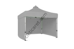 CLK 5x5 52mm Kalın Alüminyum Katlanabilir Tente Gazebo Çadır 3 Kenar Kapalı Açık Gri