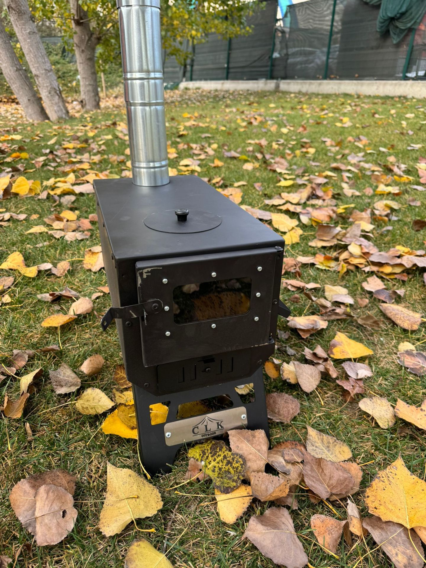 CLK Outdoor Kuzineli Kamp Sobası Dekoratif Camlı Model