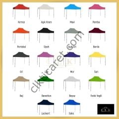 CLK 2x3 Katlanabilir Tente Gazebo Portatif Çadır Saks Mavi