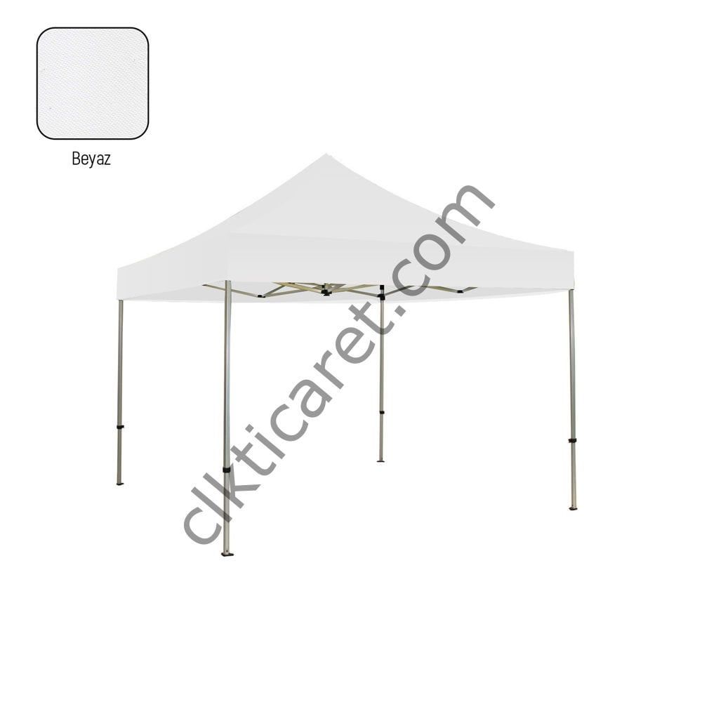 CLK 3x3 Katlanabilir Tente Gazebo Portatif Çadır 30mm Gazebo Çadır Beyaz