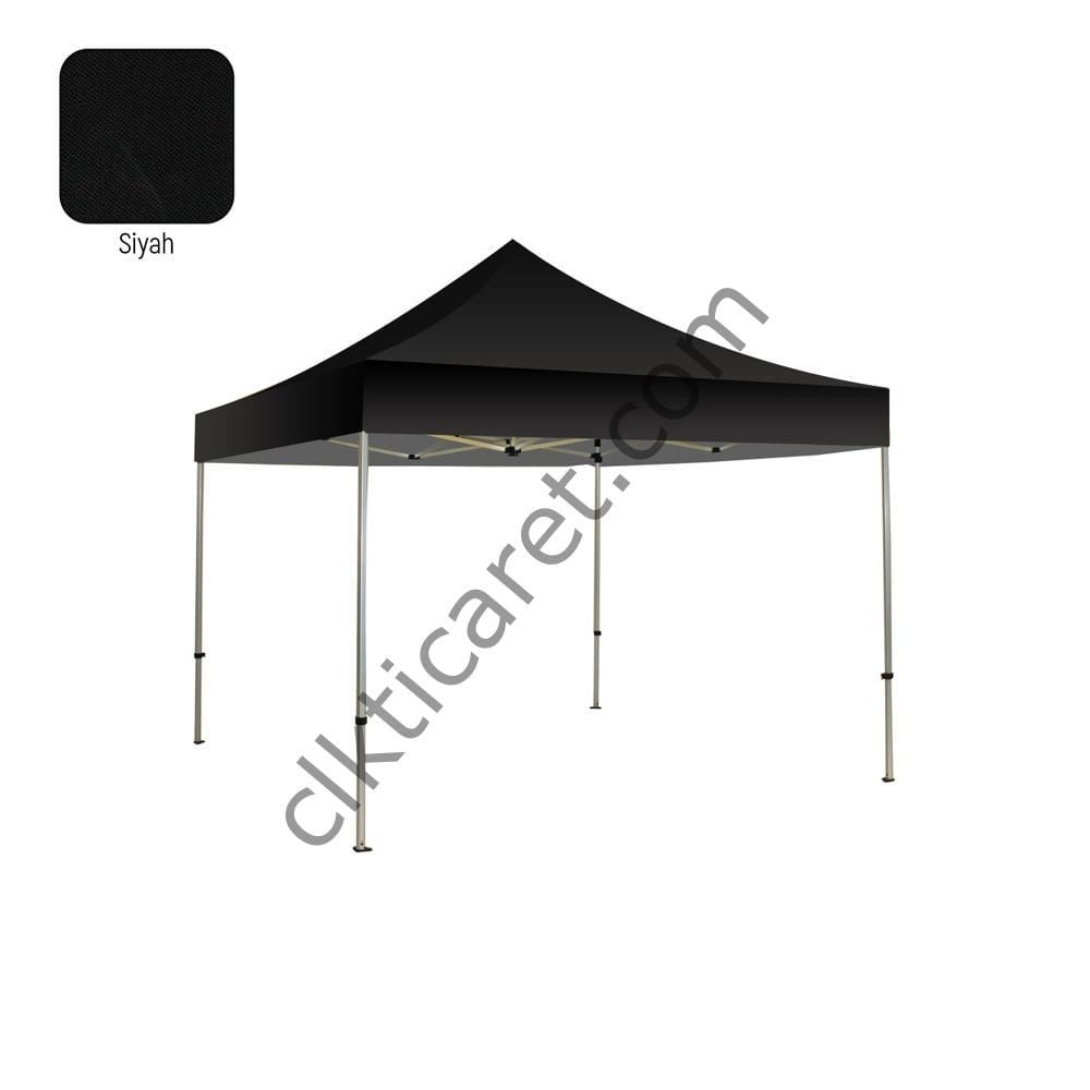CLK 3x3 Katlanabilir Tente Gazebo Portatif Çadır 30mm Gazebo Çadır Siyah