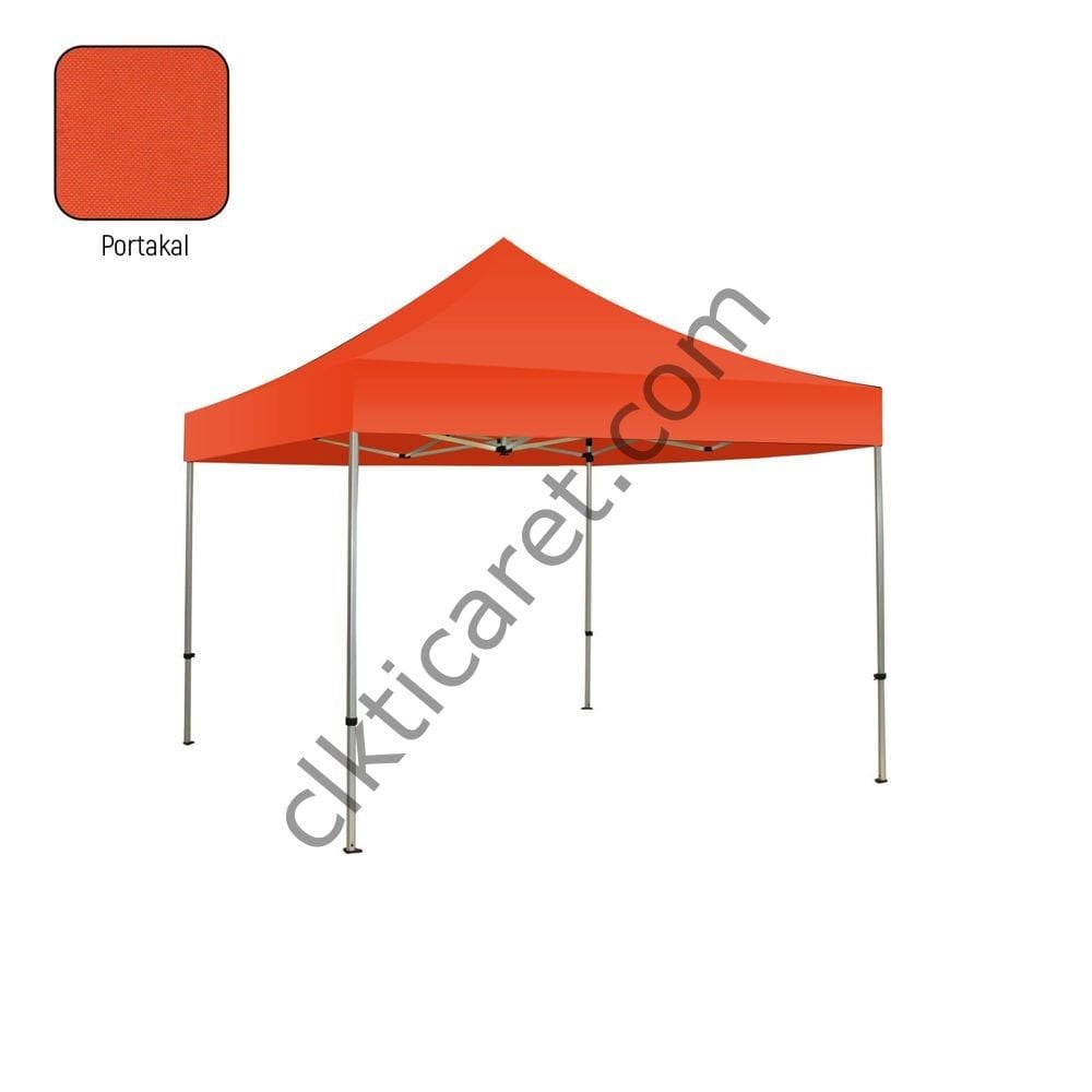 CLK 3x3 Katlanabilir Tente Gazebo Portatif Çadır 30mm Gazebo Çadır Turuncu