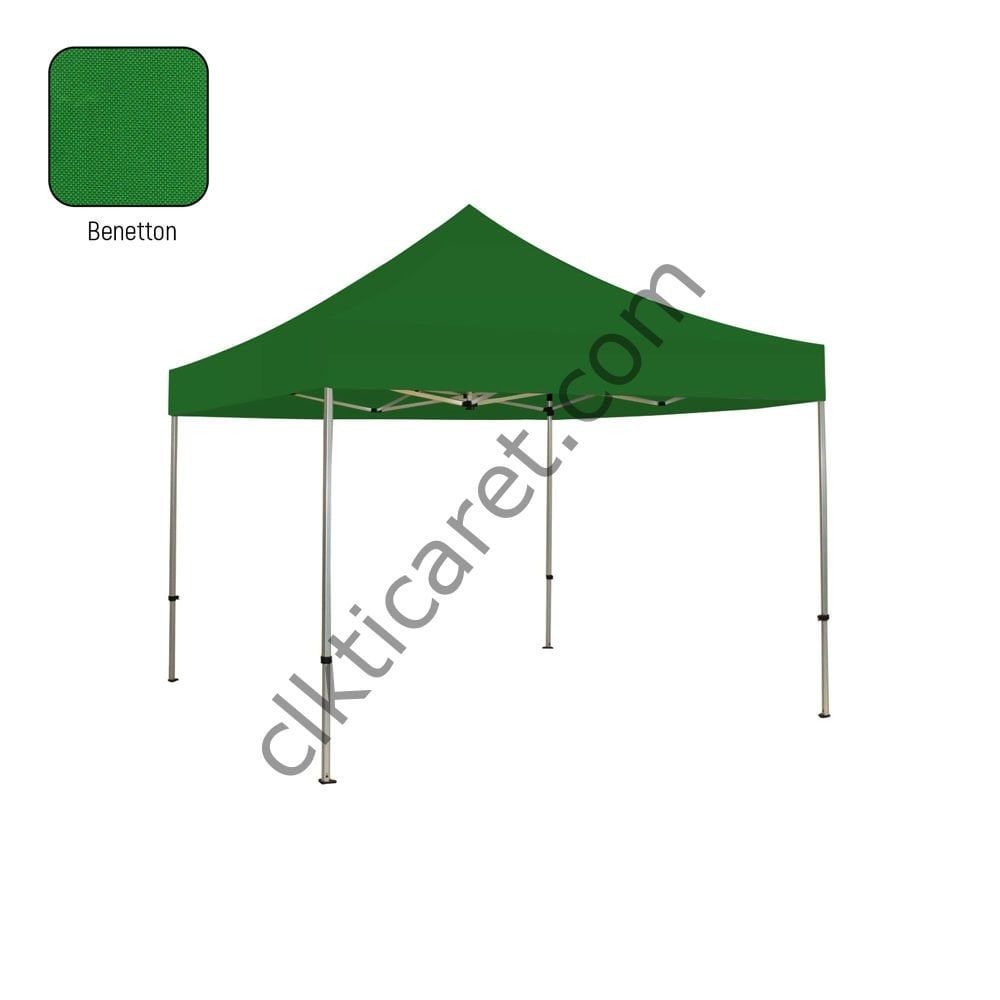 CLK 3x3 Katlanabilir Tente Gazebo Portatif Çadır 30mm Gazebo Çadır Benetton Yeşil