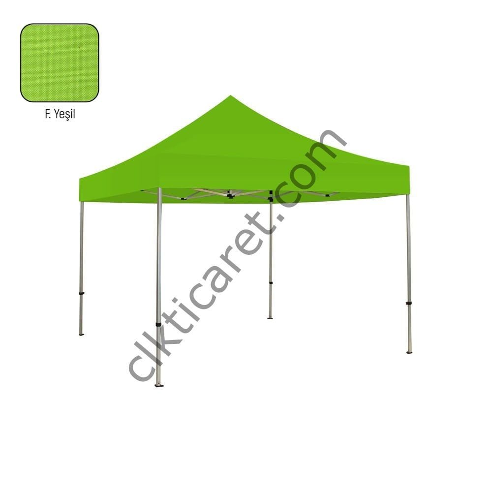 CLK 3x3 Katlanabilir Tente Gazebo Portatif Çadır 30mm Gazebo Çadır Açık Yeşil