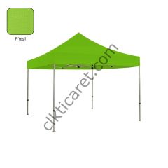 CLK 3x3 Katlanabilir Tente Gazebo Portatif Çadır 30mm Gazebo Çadır Açık Yeşil
