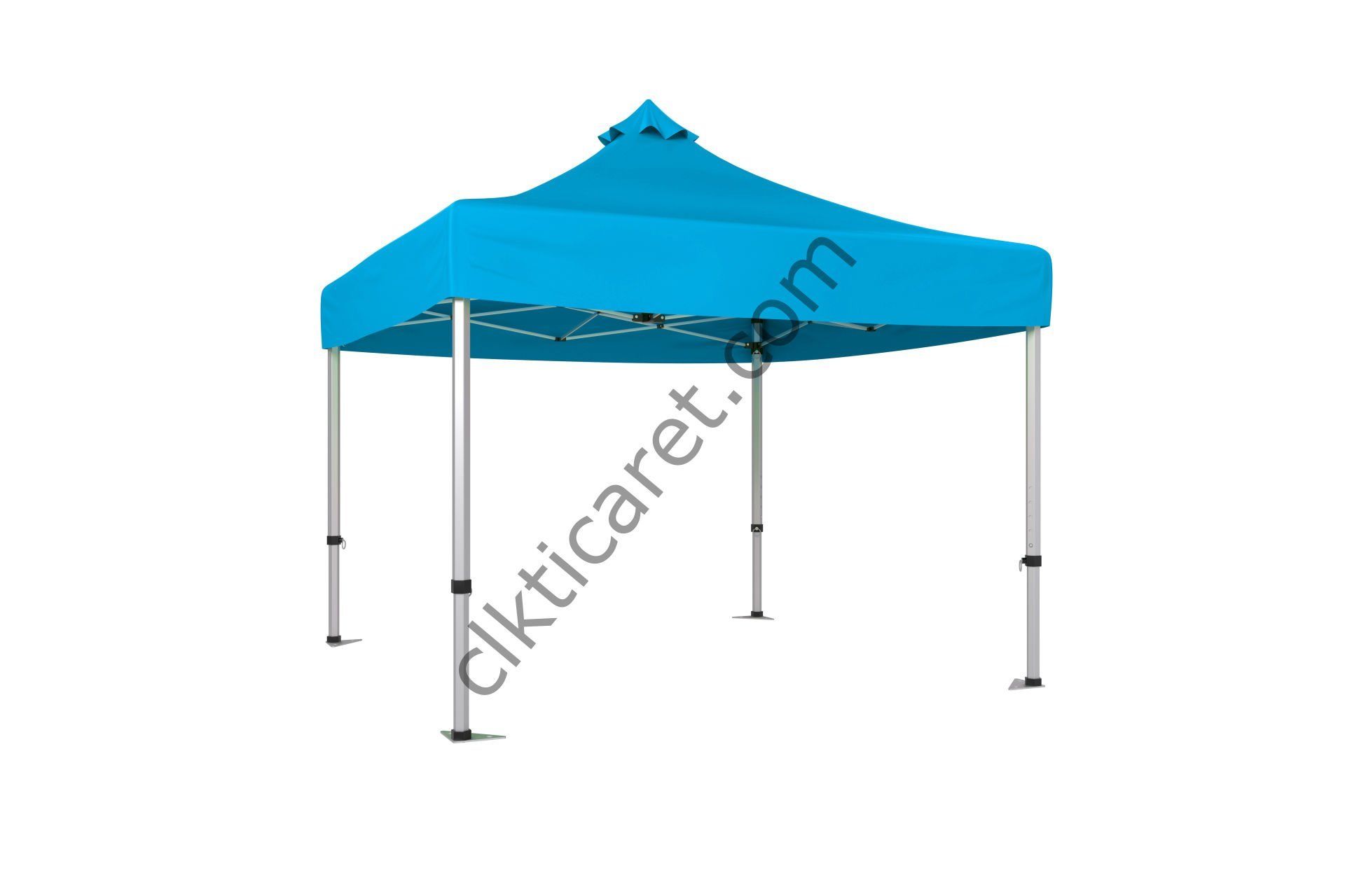 CLK 3x3 Katlanabilir Tente Gazebo Portatif Çadır 30mm Gazebo Çadır Açık Mavi (Turkuaz)