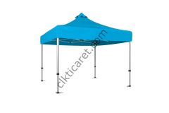 CLK 3x3 Katlanabilir Tente Gazebo Portatif Çadır 30mm Gazebo Çadır Açık Mavi (Turkuaz)