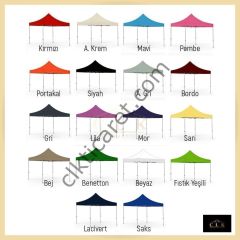 CLK 3x3 Katlanabilir Tente Gazebo Portatif Çadır 30mm Gazebo Çadır Kırmızı