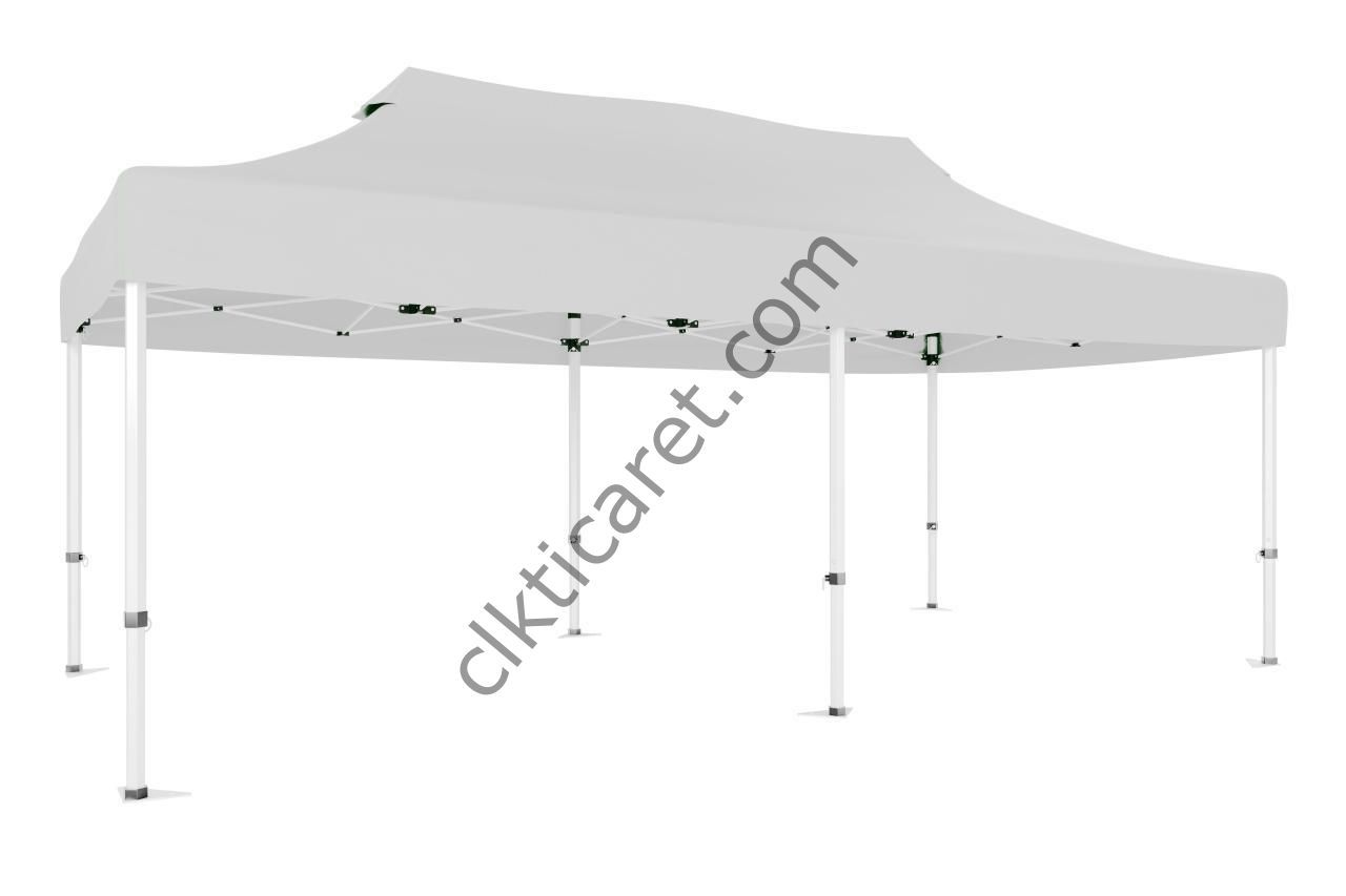 CLK 3x6 30 mm Katlanabilir Tente Gazebo Portatif Çadır Beyaz