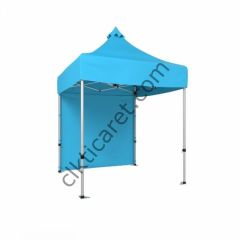 CLK 2x2 Katlanabilir Tente Gazebo Portatif Çadır Arkası Kapalı Açık Mavi (Turkuaz)